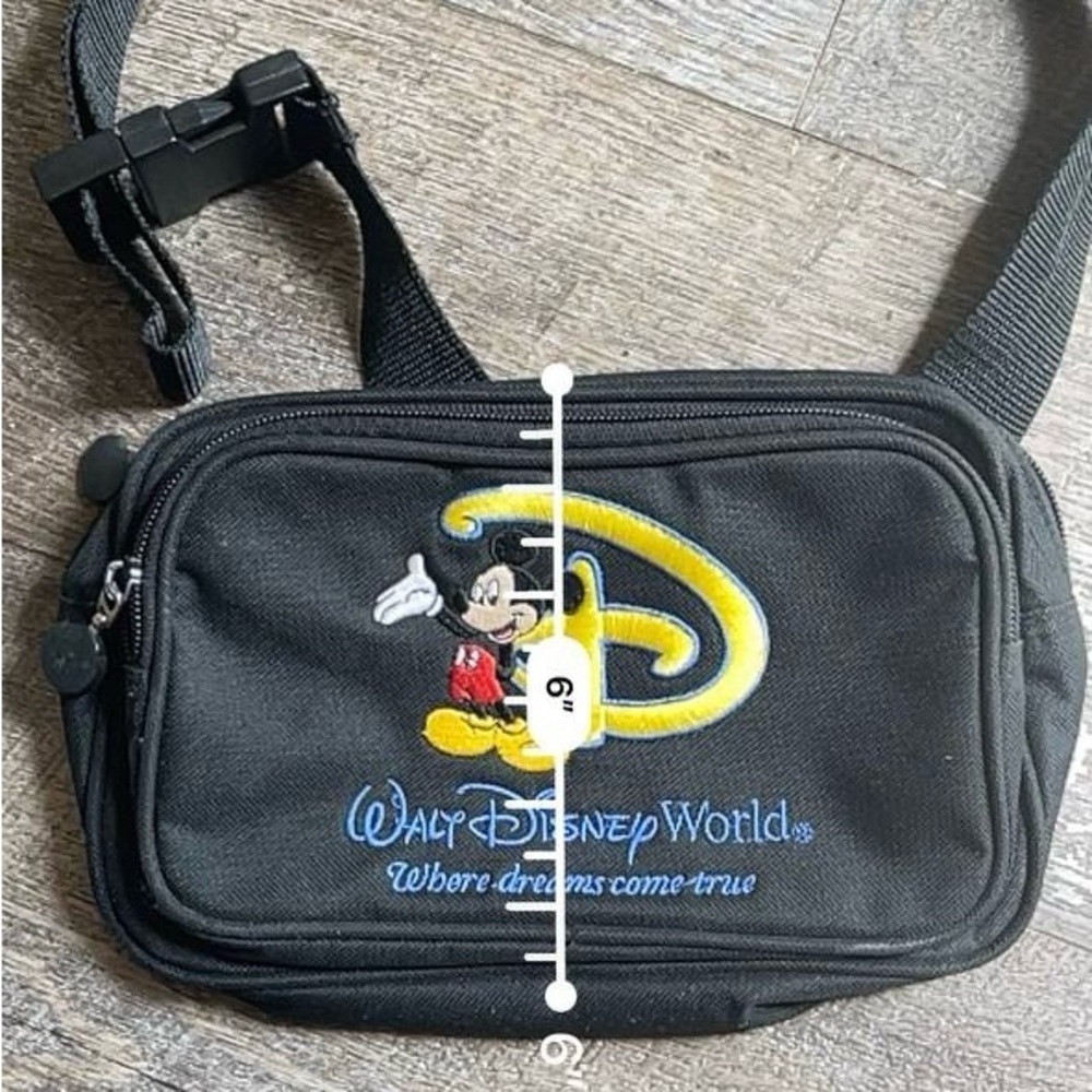 Hip Bag Fanny Pack Walt‎ Disney World Where Dreams Come True Mickey Mouse Black - Picture 4 of 9
